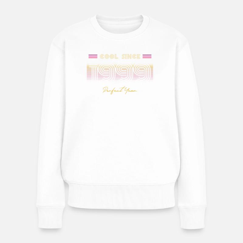 Geburtstag Cool seit 1999 - Frauen Premium Bio Pullover - Weiß