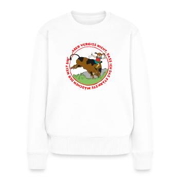 Pippi Langstrumpf Das Stärkste Mädchen Der Welt - Frauen Premium Bio Pullover - Weiß - Vorne - Julia (174cm)