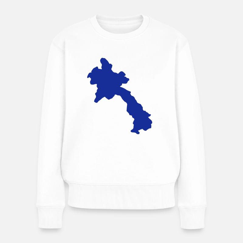 Laos - Frauen Premium Bio Pullover - Weiß