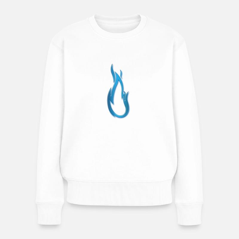 flamme - Frauen Premium Bio Pullover - Weiß