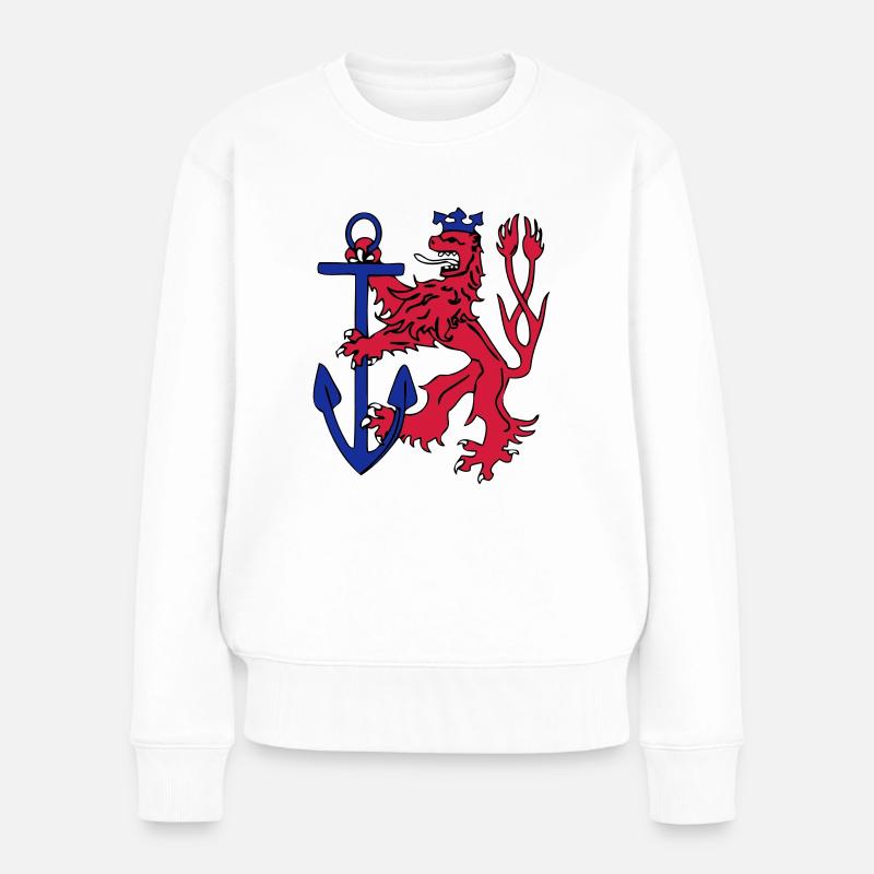 Düsseldorfer Löwe - Frauen Premium Bio Pullover - Weiß