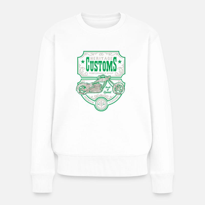 Heritage Customs - Frauen Premium Bio Pullover - Weiß