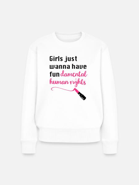 Frauenrechte - Frauen Premium Bio Pullover - Weiß