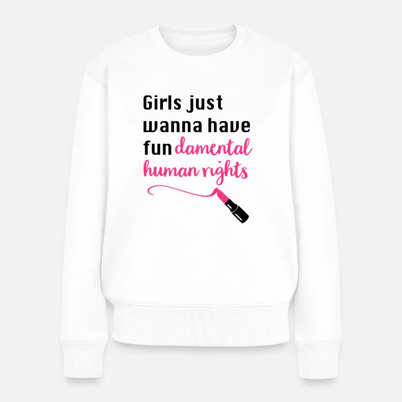 Frauenrechte - Frauen Premium Bio Pullover - Weiß