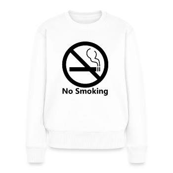 No Smoking - Frauen Premium Bio Pullover - Weiß - Vorne - Julia (174cm)