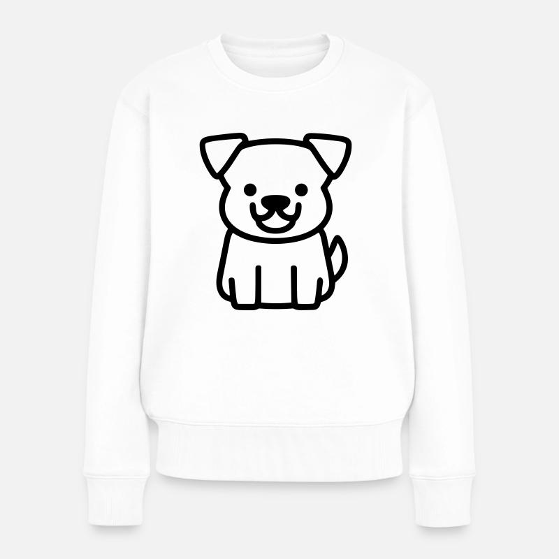 Chien - Pull Premium bio Femme - blanc