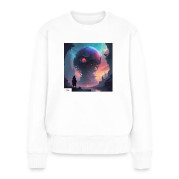 Dessin animé de la vie de la fourchette - Pull Premium bio Femme - blanc - Devant - Julia (174cm)