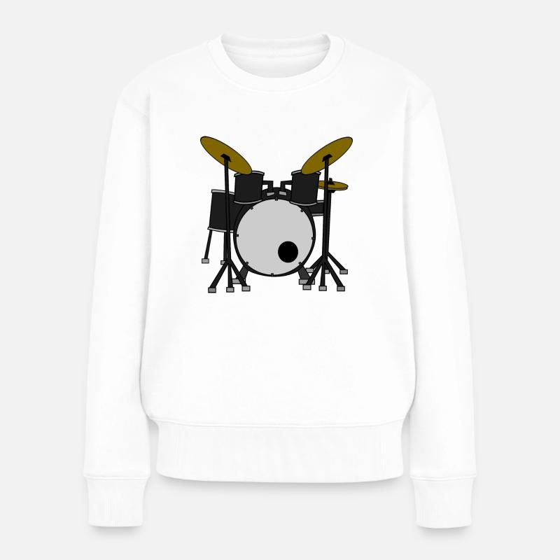 Percussions / batterie - Pull Premium bio Femme - blanc