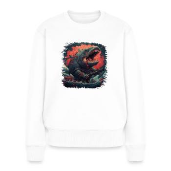 how to speak irish killer whale drink ireland - Frauen Premium Bio Pullover - Weiß - Vorne - Julia (174cm)