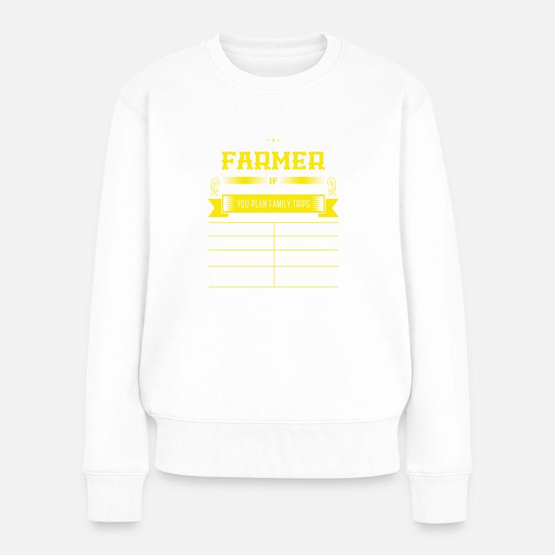 FARMER - Frauen Premium Bio Pullover - Weiß