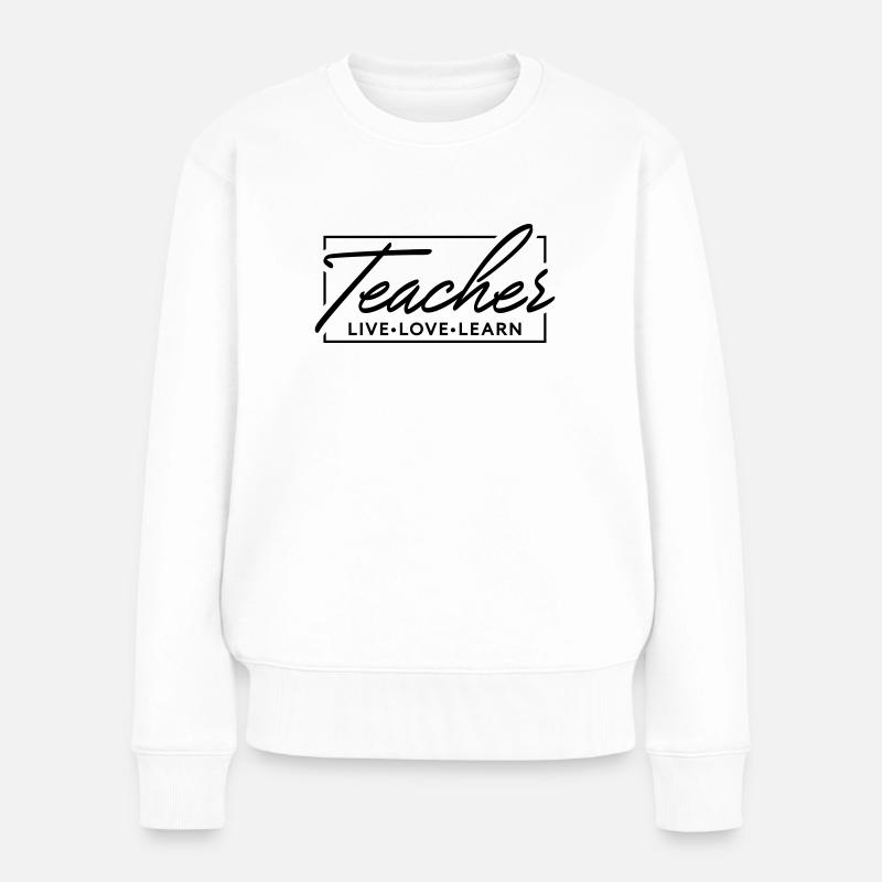 Enseignant vivre, aimer, apprendre, - Pull Premium bio Femme - blanc