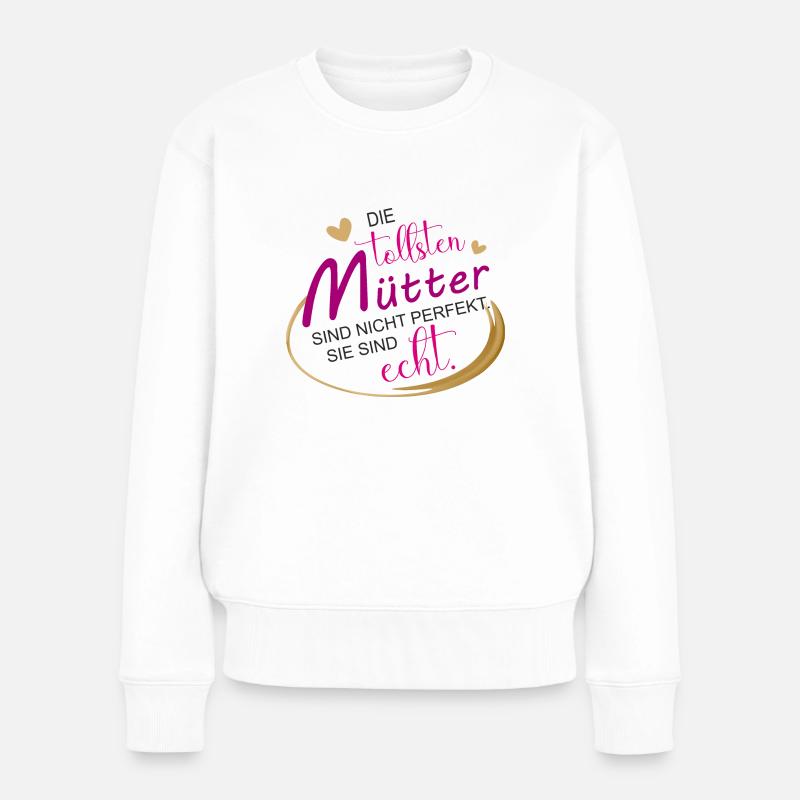 Tollste Mutter Mama Mütter Valentinstag - Frauen Premium Bio Pullover - Weiß