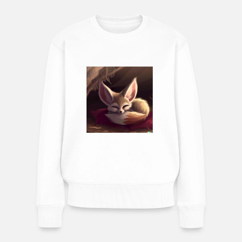 Fennek Desert Fox - Women's Premium Organic Jumper - white