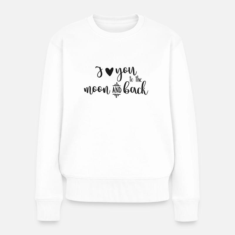 I love you - Frauen Premium Bio Pullover - Weiß