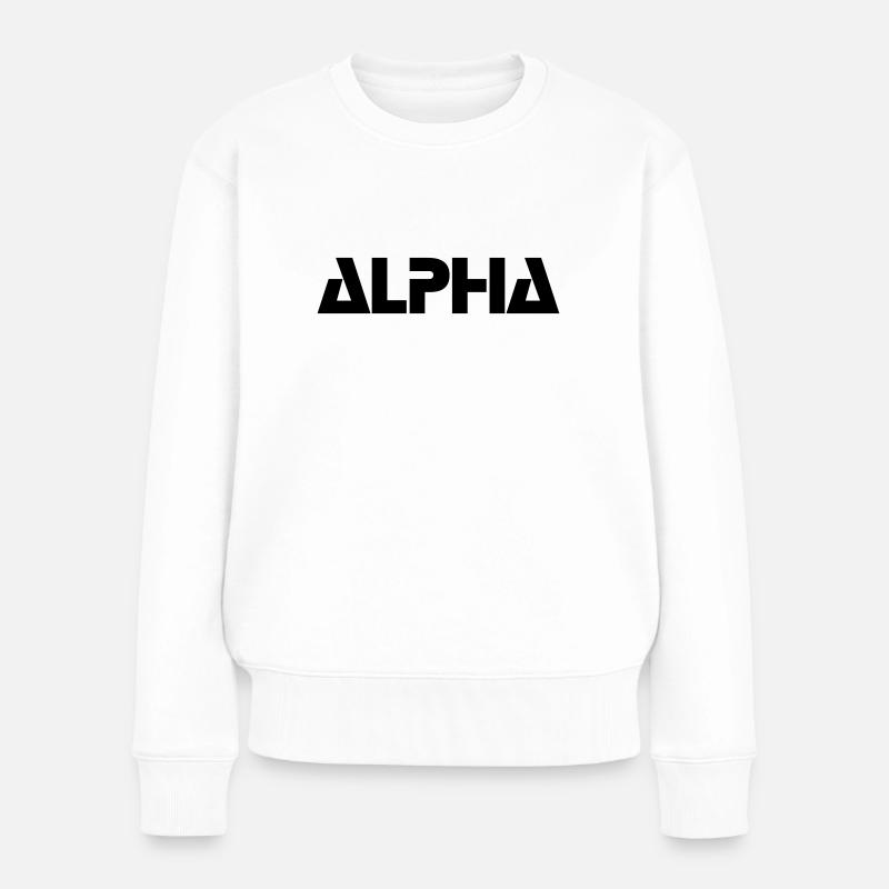 ALPHA - Pull Premium bio Femme - blanc
