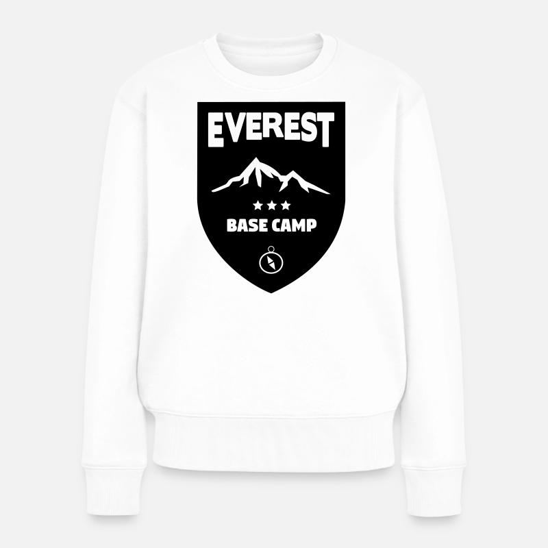 Mount Everest Basecamp - Women's Premium Organic Jumper - white