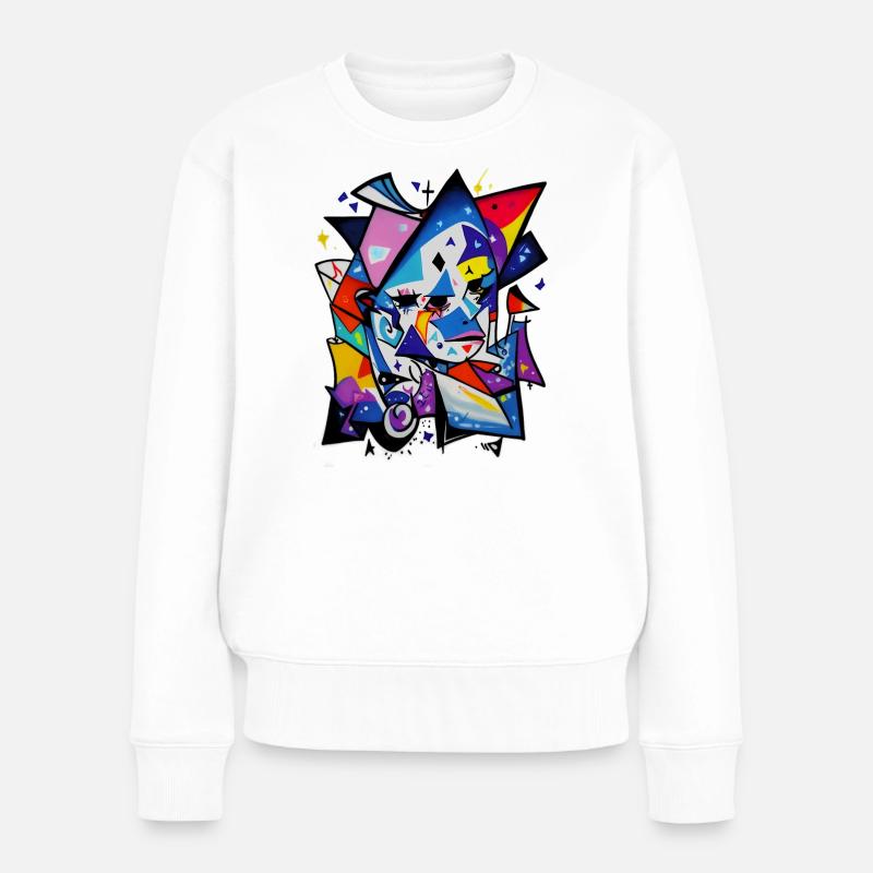 Graffiti - Frauen Premium Bio Pullover - Weiß