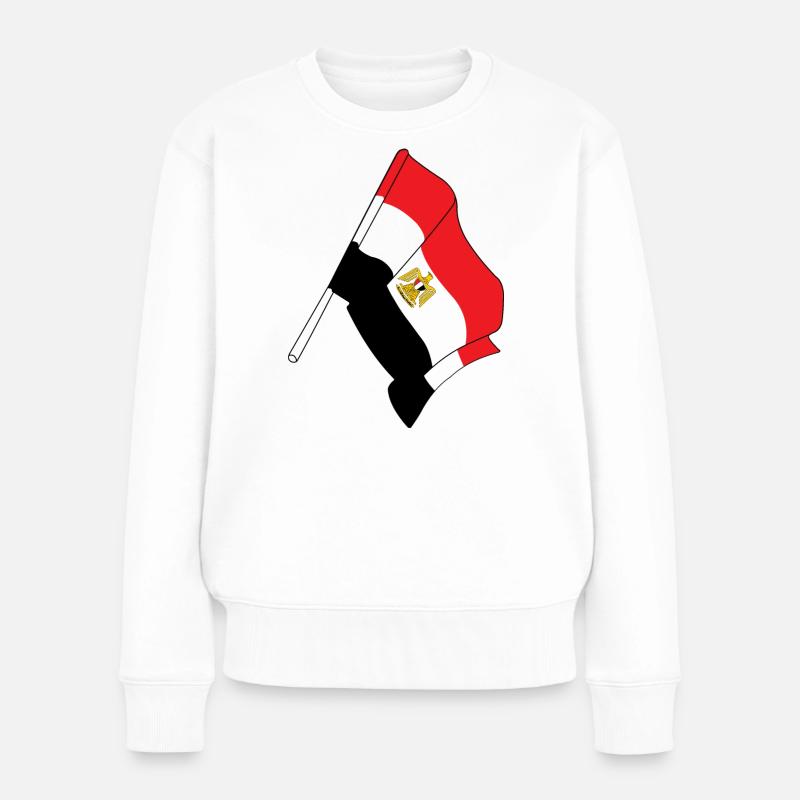 Flagge: Egypt - Frauen Premium Bio Pullover - Weiß