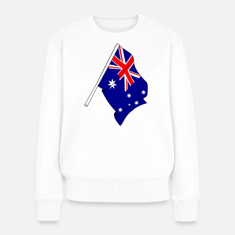 Flagge von Australien - Frauen Premium Bio Pullover - Weiß