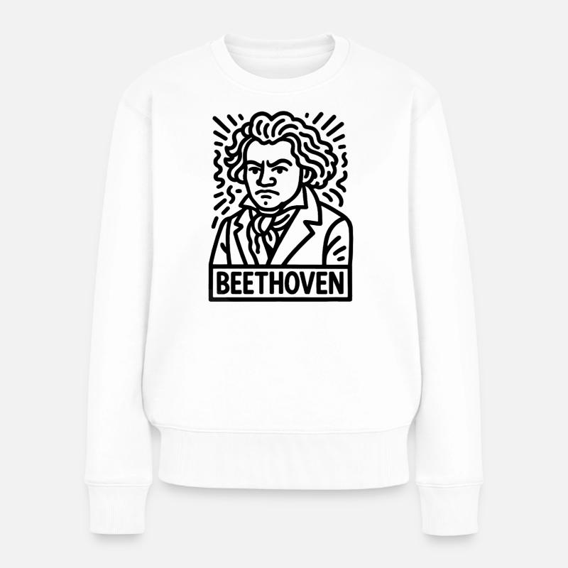 Ludwig van Beethoven - Frauen Premium Bio Pullover - Weiß