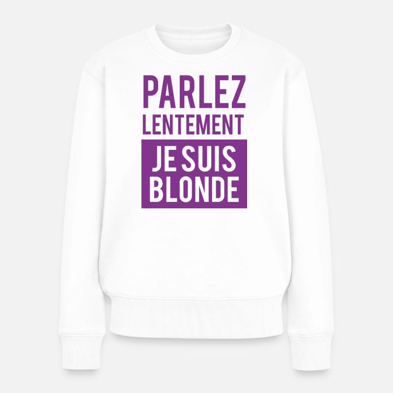 Message de foi en typographie moderne - Pull Premium bio Femme - blanc