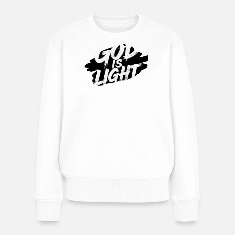 Dieu est Lumière - Pull Premium bio Femme - blanc