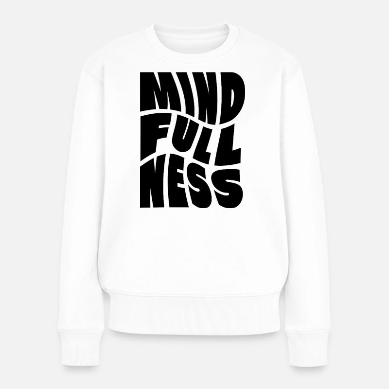 Conception de logo Mindfullness - Pull Premium bio Femme - blanc