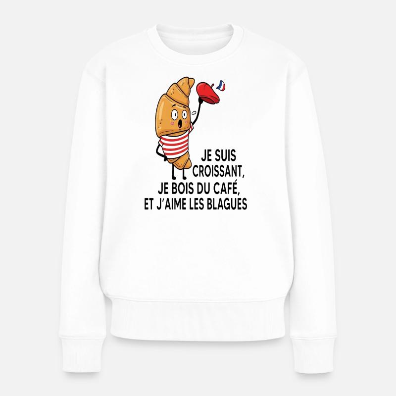 CROISSANT - Pull Premium bio Femme - blanc