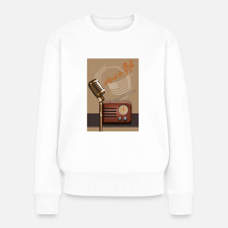 Musik singen - Frauen Premium Bio Pullover - Weiß