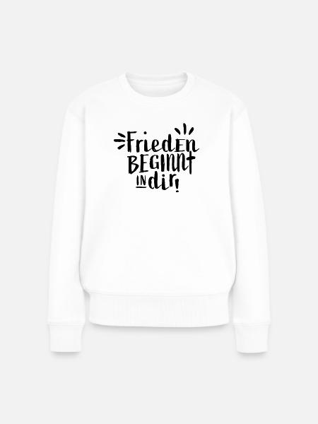Selbstliebe - Frauen Premium Bio Pullover - Weiß