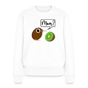 Kiwi Vogel Tier Frucht Obst Mama lustig Neuseeland - Frauen Premium Bio Pullover - Weiß - Vorne - Julia (174cm)