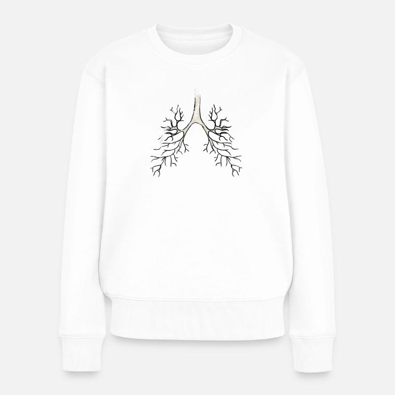 Bronchique Anatomie - Pull Premium bio Femme - blanc