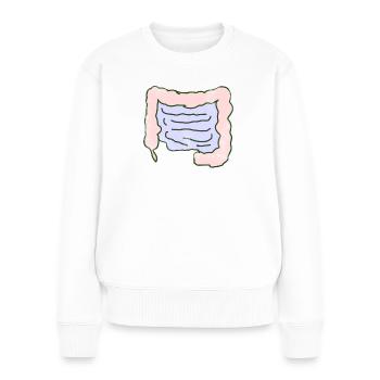 Darm Organ - Frauen Premium Bio Pullover - Weiß - Vorne - Julia (174cm)