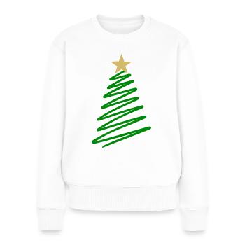 Sapin de Noël Sapin de Noël - Pull Premium bio Femme - blanc - Devant - Julia (174cm)