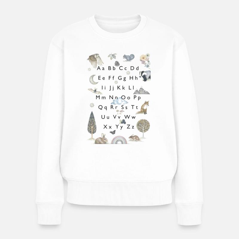 Fauna des Waldes. - Frauen Premium Bio Pullover - Weiß