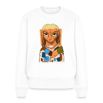 Anime Eyes Collage #4 - Women's Premium Organic Jumper - white - Front - Julia (174cm)