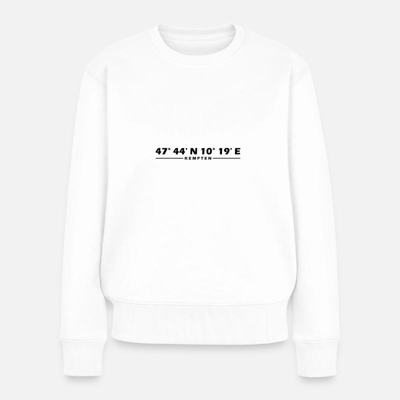 Kempten Koordinaten - Frauen Premium Bio Pullover - Weiß