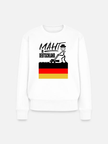 Mäht in Deutschland - Frauen Premium Bio Pullover - Weiß