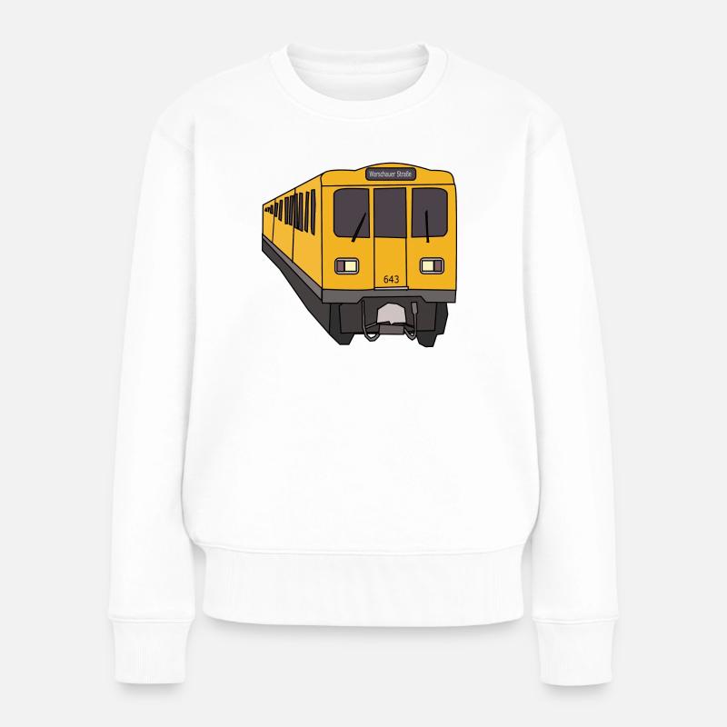 U1 U-Bahn - Frauen Premium Bio Pullover - Weiß