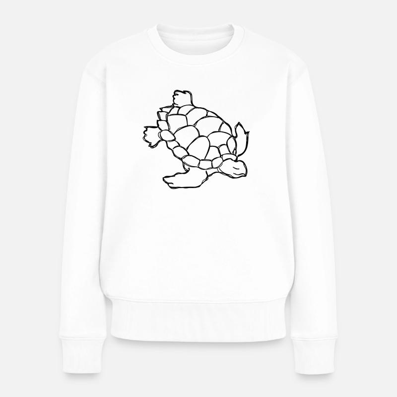 Schildkröte - Frauen Premium Bio Pullover - Weiß