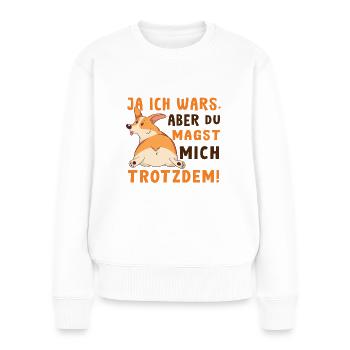 Hund Hunde Lustiger Spruch - Frauen Premium Bio Pullover - Weiß - Vorne - Julia (174cm)