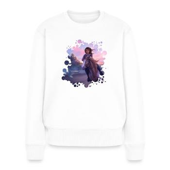 Aube - Pull Premium bio Femme - blanc - Devant - Julia (174cm)