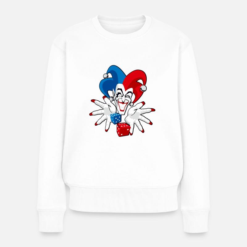 Joker - Frauen Premium Bio Pullover - Weiß