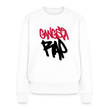 Gangsta RAP ! - Pull Premium bio Femme - blanc - Devant - Julia (174cm)