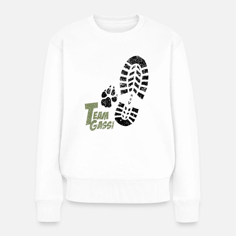 Team Gassi - Frauen Premium Bio Pullover - Weiß