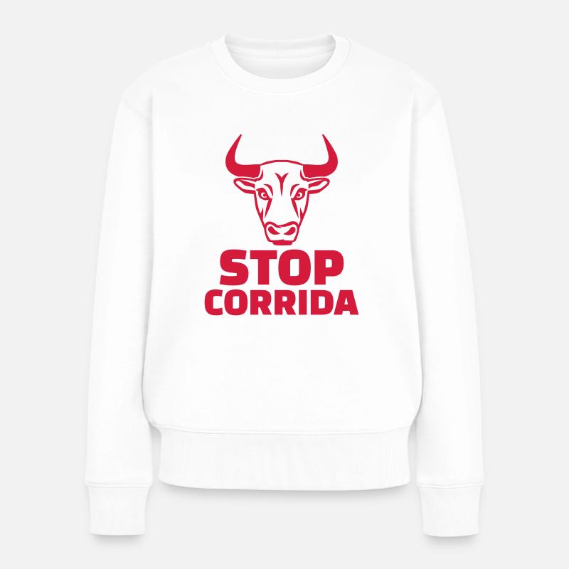 Stop corrida - Pull Premium bio Femme - blanc
