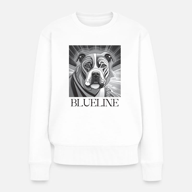 Blueline2 - Frauen Premium Bio Pullover - Weiß