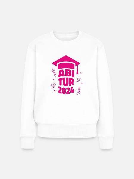 Abi Abitur 2024 Abiturient - Frauen Premium Bio Pullover - Weiß
