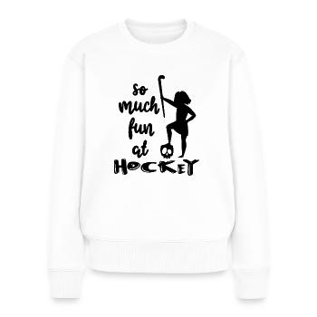 hockey sur gazon de hockey sur gazon de hockey sur gazon-fille - Pull Premium bio Femme - blanc - Devant - Julia (174cm)