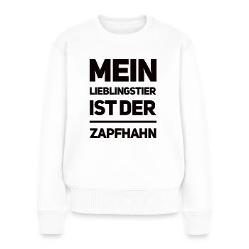 Mein Lieblingstier Ist Der Zapfhahn - Frauen Premium Bio Pullover - Weiß - Vorne - Julia (174cm)